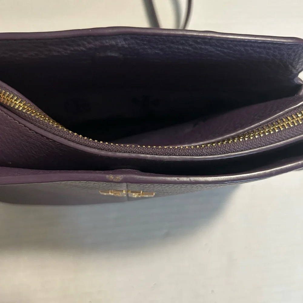Tory Burch Purple Pebbled Leather crossbody